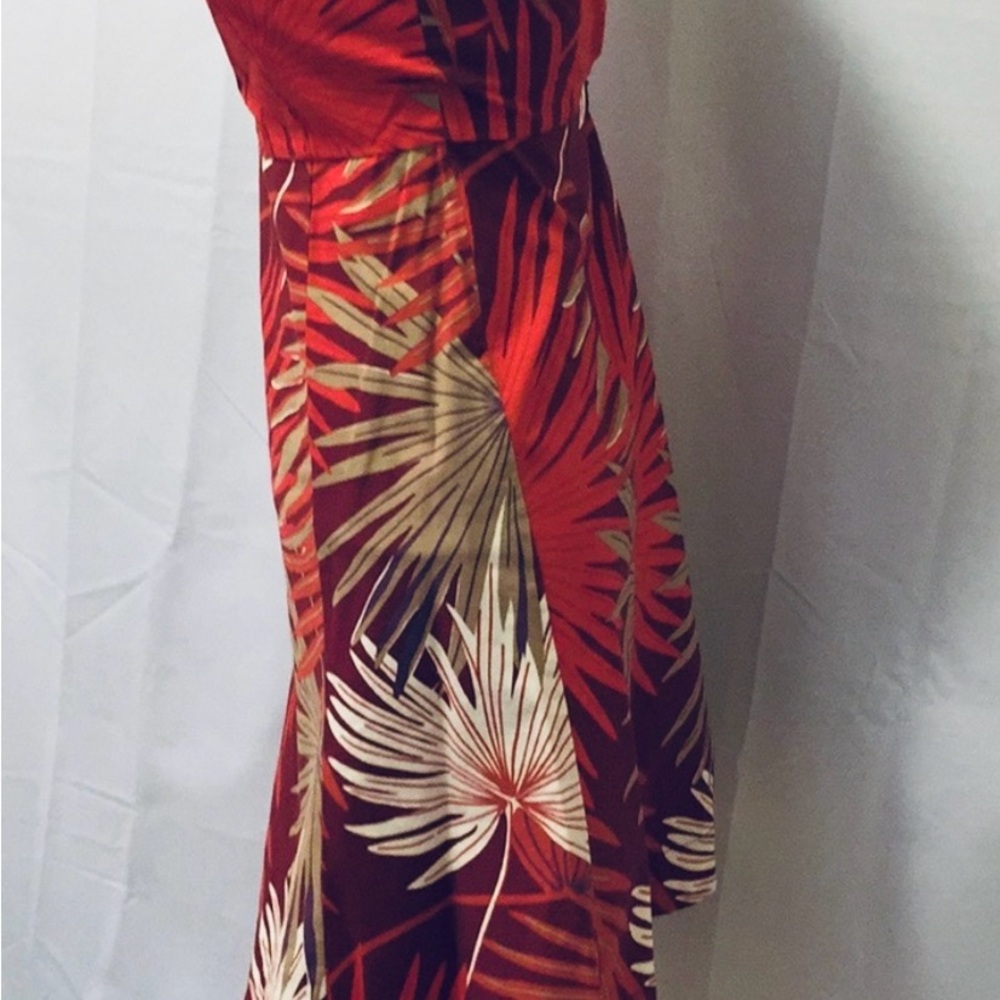 Vintage GAP Summer Strapless Dress with Leaf Print - Picture 6 of 6
